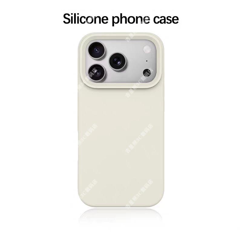 Высококачественный чехол из жидкого силикона для iPhone 13, 14, 15, 16, 17 Pro Max - Женская версия