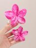 2 шт. Розовые гавайские заколки-крабы для густых волос, Заколки для волос с цветами, Большие заколки-плюмерии, Аксессуары для волос с гибискусом для женщин