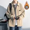 Corduroy Jacket Men'S Winter Fleece American Retro Tooling Jacket Hong Kong Style Casual Loose Top