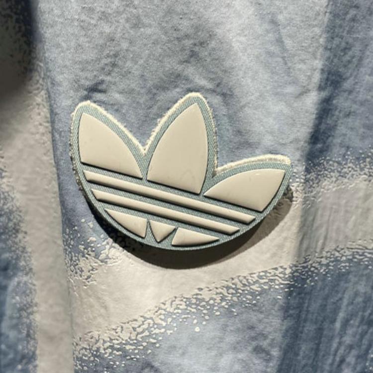 adidas Originals FW22 Спортивная куртка на молнии с логотипом трилистника Женская верхняя одежда Небесно-голубой HS1939