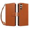 For Samsung Galaxy A16 4G/5G Case RFID Blocking PU Leather Wallet Flip Phone Cover with Wrist Strap