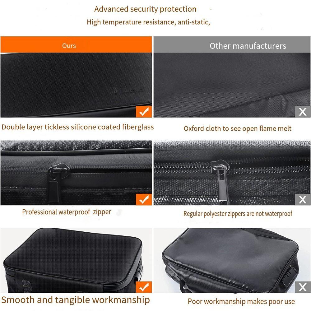 Waterproof File Organizer Box Zipper Accordion File Folder Important Document Organizer  Office