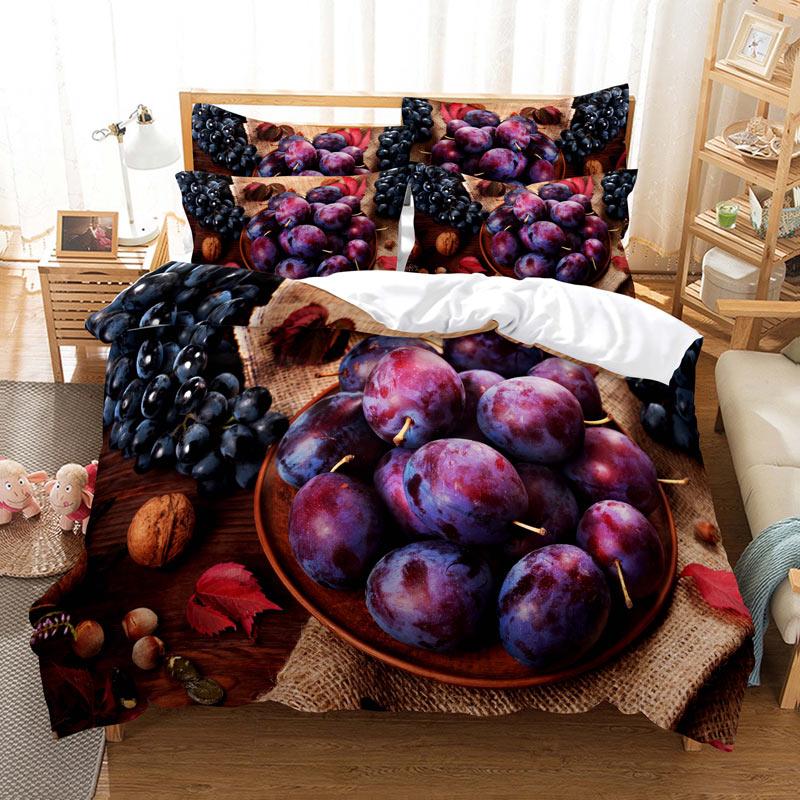 Комплект пододеяльников с 3D-принтом «Фрукты», «Лимон», «Апельсин», «Клубника», «Вишня», «Королева», «Дети», «Мальчики», «Девочки», «Подростки», комплект постельного белья из полиэстера