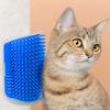 Cat Corner Scratcher Self-Grooming Massage Comb with Catnip Easy To Install Wall Corner Massage Comb Scratcher Grooming Brush Tool