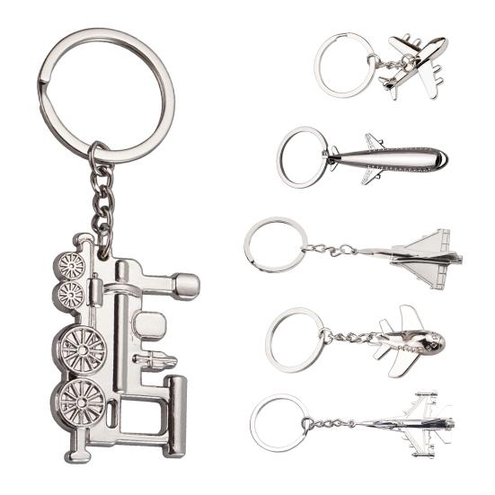 Креативная модель поезда самолета кольцо держатель брелок аксессуары подарок