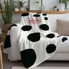 Holstein Spots Cow Texture Blanket Warm Soft Suitable For Bedroom Sofa Bed Living Room Office Travel Camping Gifts