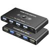 KVM Switch HDMI 2 Input 1 Output Movcle Switch 5Gbps High Speed Transfer KVM USB Switch Switch That Can Share 2 Display 4 Ports Compatible with USB C