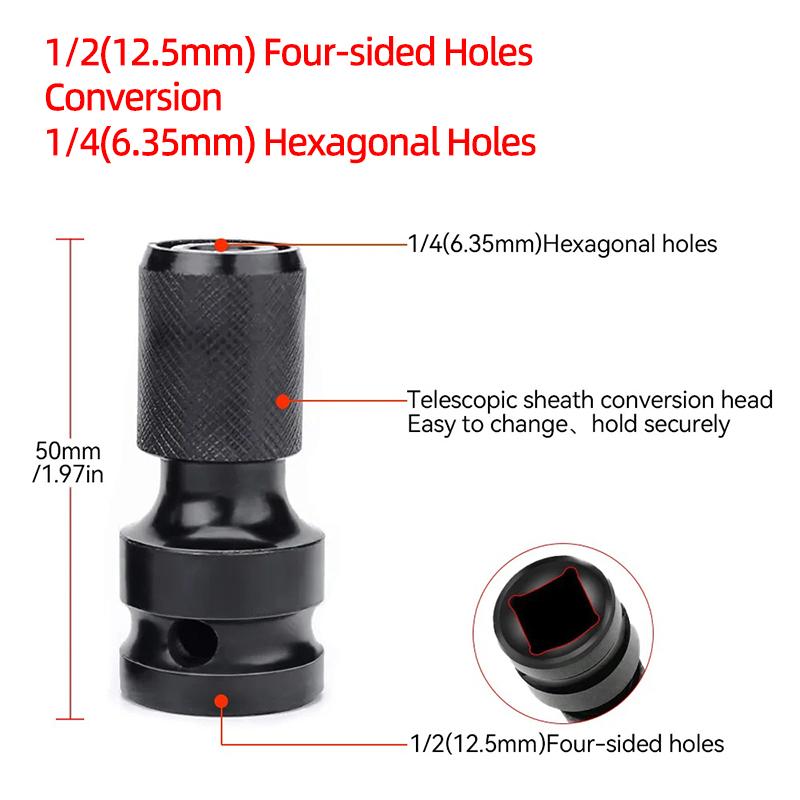 Биты для отвертки Phillips PH2 с крестообразным шлицем, магнитный ручной инструмент 50/100/150 мм, адаптер-конвертер для квадратного ключа 1/2” на шестигранный ключ 1/4”