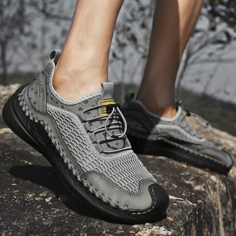 Летние мужские повседневные сетчатые кроссовки, удобная обувь больших размеров, лоферы, дышащая обувь для вождения