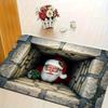 3D Рождественский коврик для пола Дом Санты - Ковер для внутренней и наружной зоны Придверный коврик Добро пожаловать Рождественское украшение для дома