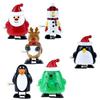 Christmas Clockwork Toy Walking Elk Toy Wind-Up 12Pcs Christmas Toys Set