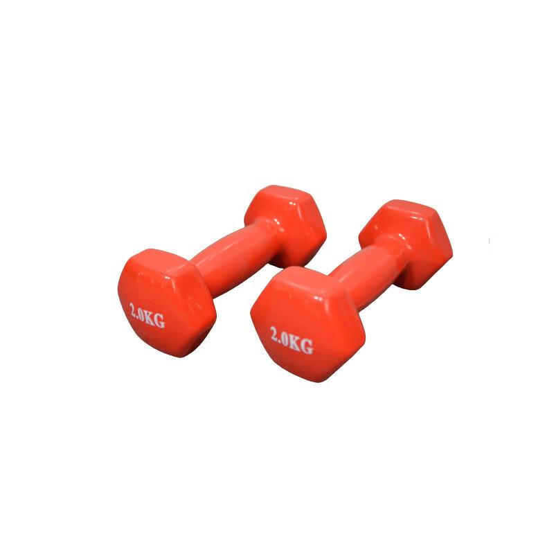 WEZHO Solid Hexagonal PVC Coated Dumbbell