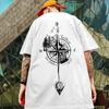 2024 New Summer Men's T-Shirt 3d Compass Printed Short Sleeve Tees Simple Fashion Male Clothing Loose Oversized T-Shirt For Men