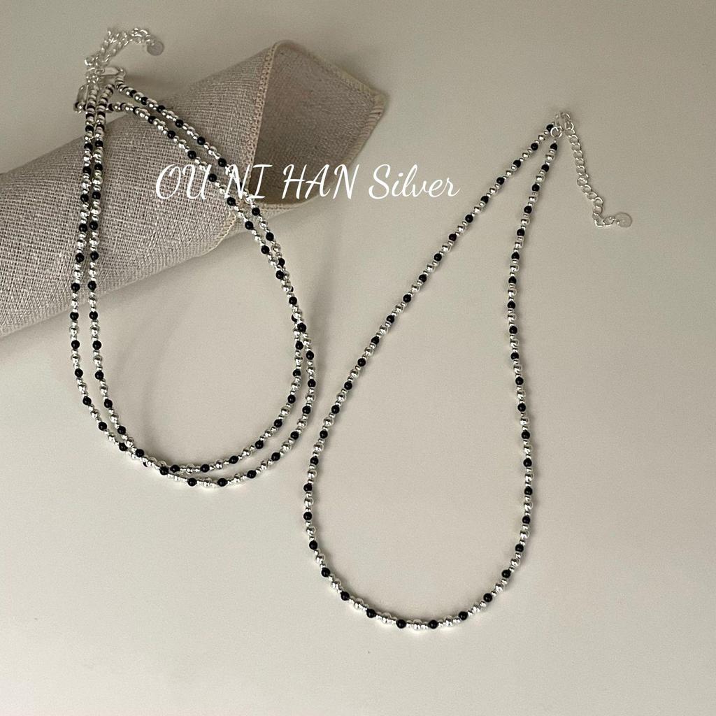 Ожерелье ручной работы из корейского серебра Ounihan S925 с бусинами — элегантное, роскошное и стильное для современных женщин