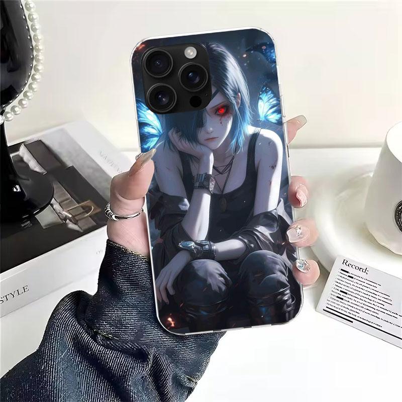 G-Ghoul Токио Тоука Кирисима Мягкий чехол для телефона Для IPhone 11 17 Air 16E 16 Pro Max 15 + 14 Plus 13 Mini 12 Apple 7 SE 8 Fundas Co