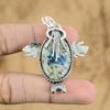 Natural K2 Jasper Gemstone Indian Jewelry 925 Sterling Silver Pendant For Girls