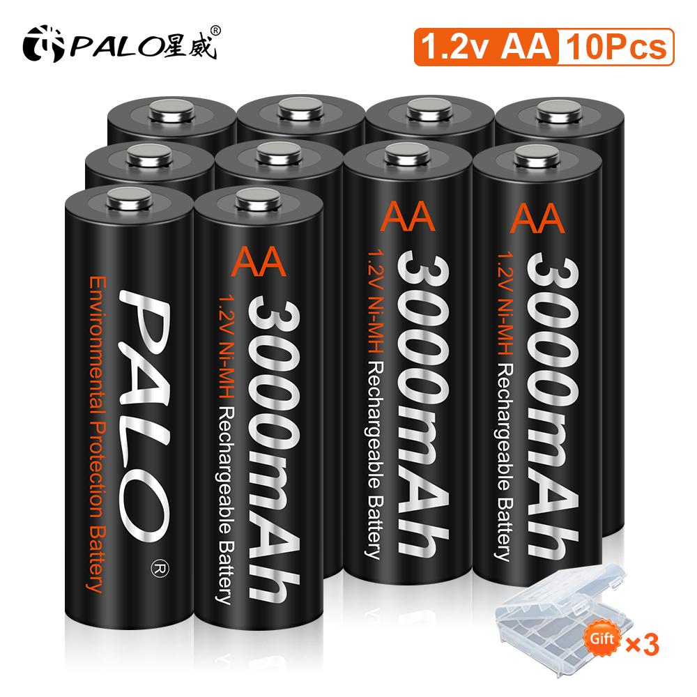 PALO 1.2V 2a AA Rechargeable Battery AA NiMH 1.2V Aa Rechargeable Batteries for Remote Control Toy Camera Battery