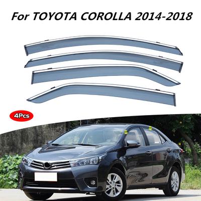 Для TOYOTA COROLLA 2014 2015 2016 2017 2018 Аксессуары Козырьки для окон Погодные козырьки Ветрозащитный экран Дефлекторы вентиляционных стекол
