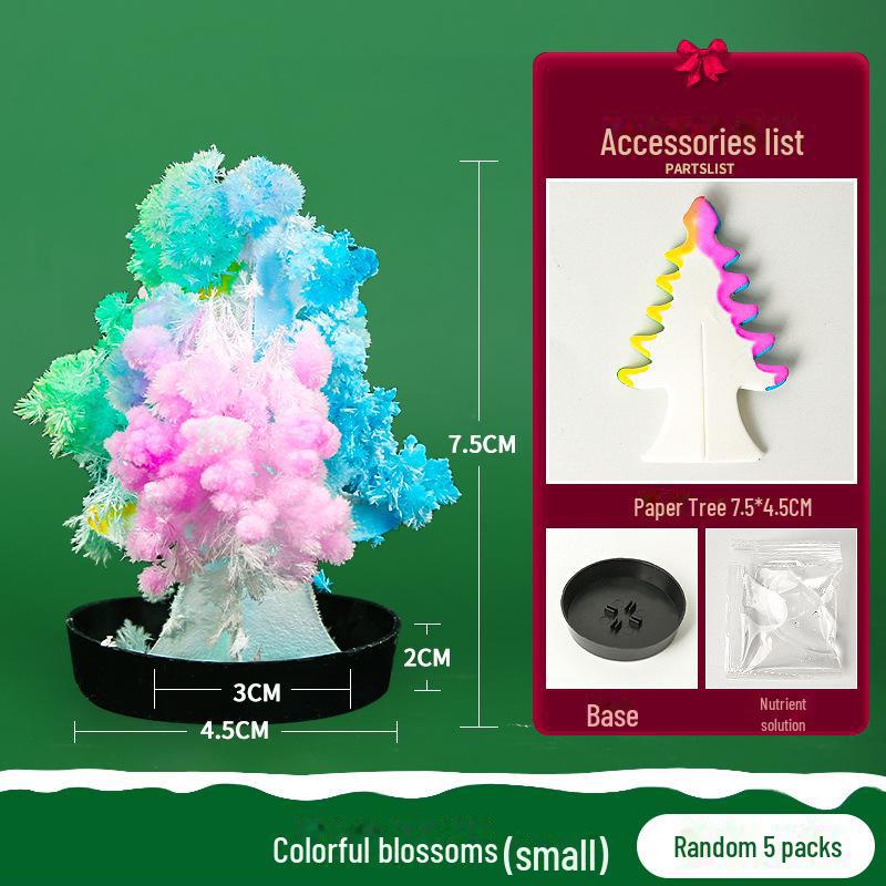 Красочная волшебная рождественская елка - цветущая и кристаллизующаяся бумажная елка в подарок