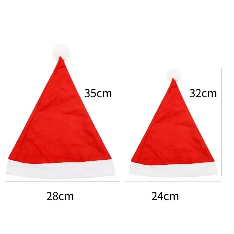 Classic Non Woven Santa Hats for Adults Children Pets Christmas Party Hats Holiday Costume Accessories Christmas Decorations