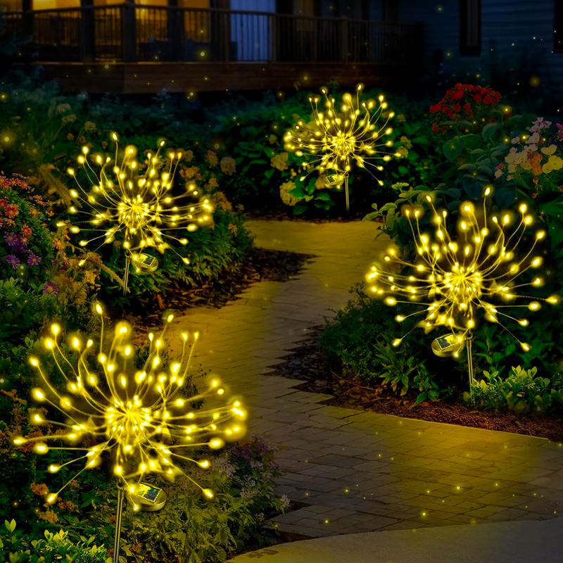 Солнечные садовые фонари для дорожек, уличный декор, декор с цветами, водонепроницаемая солнечная лампа для патио, дорожки, двора, балкона