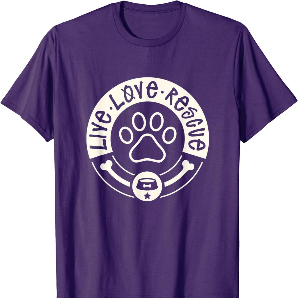 Live Love Rescue Dog Lover Adopt A Dog Adoption Gift Unisex TShirt New 100 Cotton Short Sleeve ONeck Tshirt Casual Mens Top