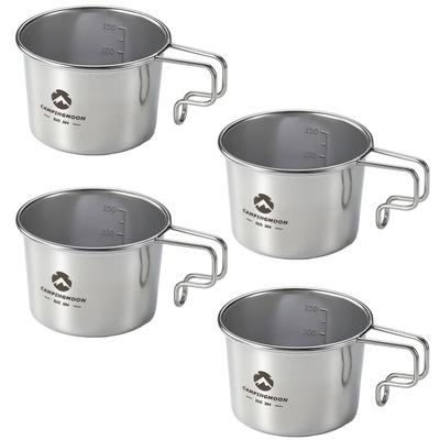 CAMPING MOON Кружка Solo S, Кружки для кемпинга, 160 мл, Набор из 4 штук, SOLO MUG S-180-4P