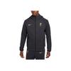 Liverpool Technology Windbreaker Third Away Logo Embroidered Hooded Zip Football Jacket Men Jackets Dark-Smoke-Grey Chrome-Yellow HV1941-070