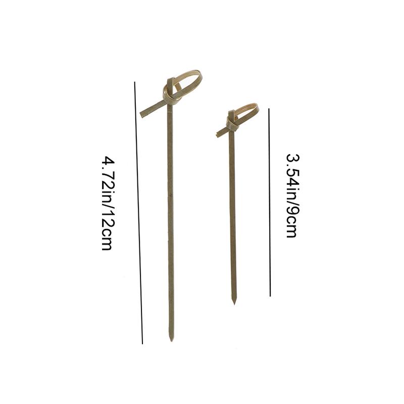 100Pcs Bamboo Fork Fruit Desserts Food Cocktail Sandwich Fork Stick Pick Skewer