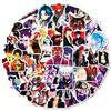 50 Two-Dimensional Japanese Animation Series Graffiti Stickers Blue-Haired Teenager Decorative Stickers