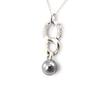[I2933] - Silver Gray 'Pearl Beauty' Silver Necklace
