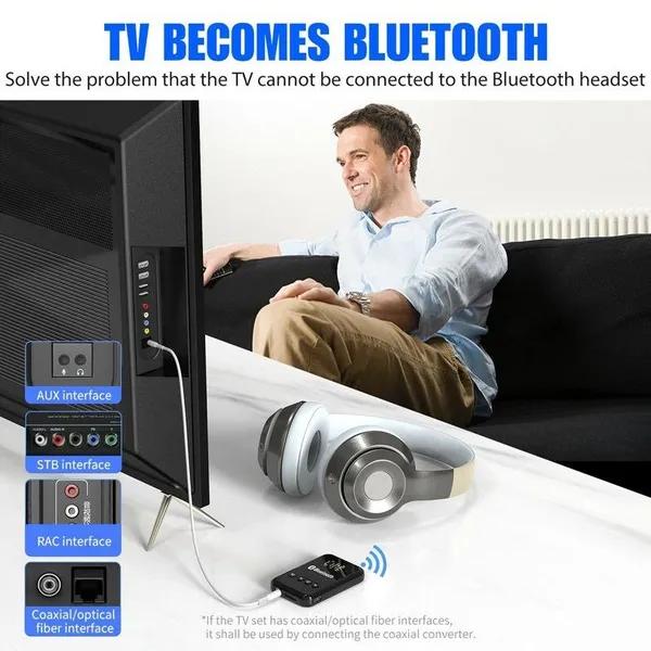 Новейший USB Bluetooth 5.0 Передатчик Приемник 4 в 1 Беспроводной Аудио 3.5мм Aux Автомобильный Адаптер