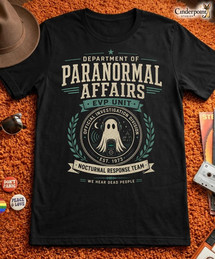 Department of Paranormal Affairs T-Shirt EVP Unit Funny Ghost Hunting Tee XS-5XL
