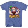 Взрослая футболка Popeye Шпинат Королевский Хизер