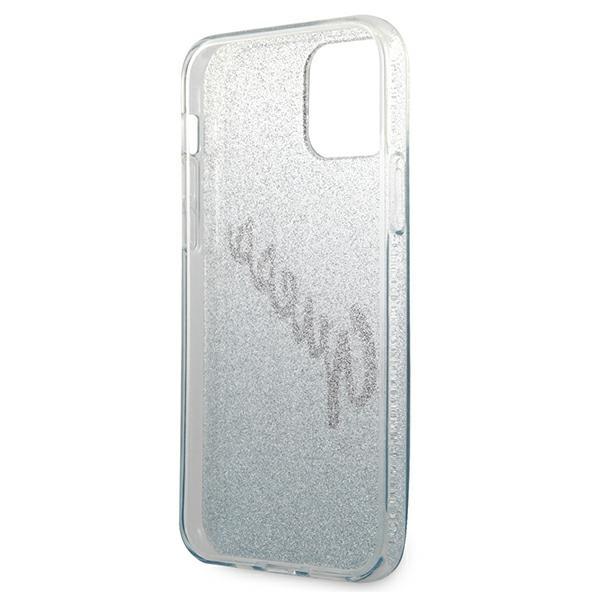 Guess Guhcp12Mpcuglsbl Iphone 12/12 Pro6,1 Niebieski/Blue Twarde Etui Brokat Gradient Skrypt