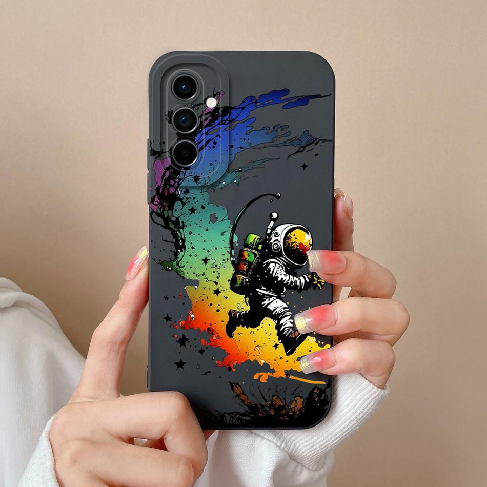 Чехол для Samsung Galaxy M14 M23 F23 M33 M53 Задняя крышка Милый Модный Мягкий Жидкий Силикон Защита Камеры Противоударный Чехлы для Телефона