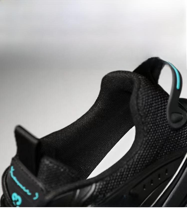 2024 Осень Мужская Универсальная Спортивно-Повседневная Черная Обувь для Бега и Тренировок с Мягкой Подошвой.