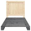 Solid Wood Bed with Headboard Grey 100x200 cm Pine