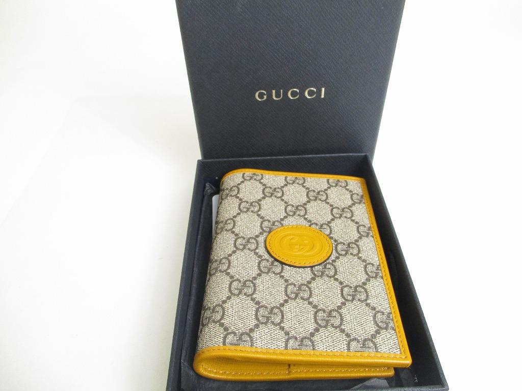 Оригинальные обложки для паспорта GUCCI GG Supreme Orchre из кожи #a370, восстановленные