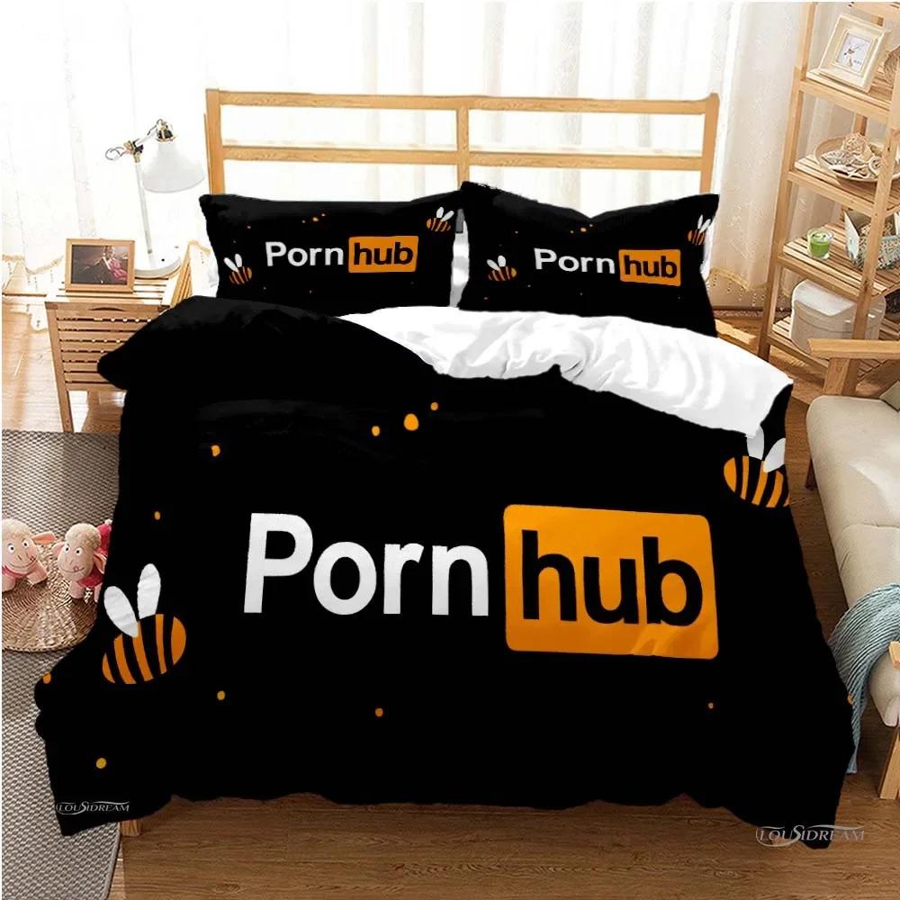P-Porn H-hub Fashion Tread All Season Duvet Cover Комплект постельного белья Мягкий пододеяльник и наволочка для подростка Single/Double/Queen/King
