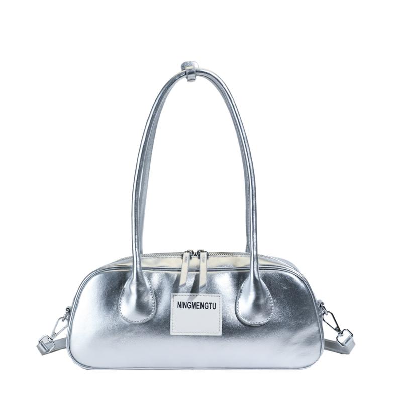 Неоново-зеленая кожаная сумка через плечо для женщин - Модная сумка-багет с отстегивающимся ремешком, Модный ретро-кошелек