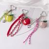 PU Leather Fruit Handmade Keychain Heart Braided Rope Car Keyrings  Girls Couple Girlfriends