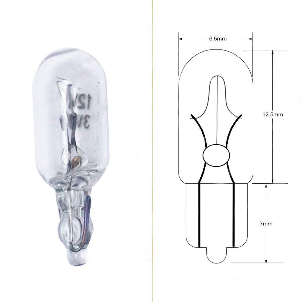 10 X Лампа 12 В 3 Вт T6.5 Приборная панель автомобиля Индикаторная лампа приборной панели