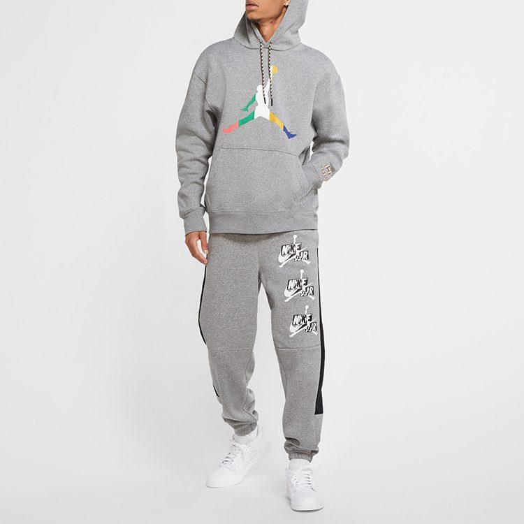 Jordan Sweatshirts Men's Gray Hooded Moderate Regular CK9573-091