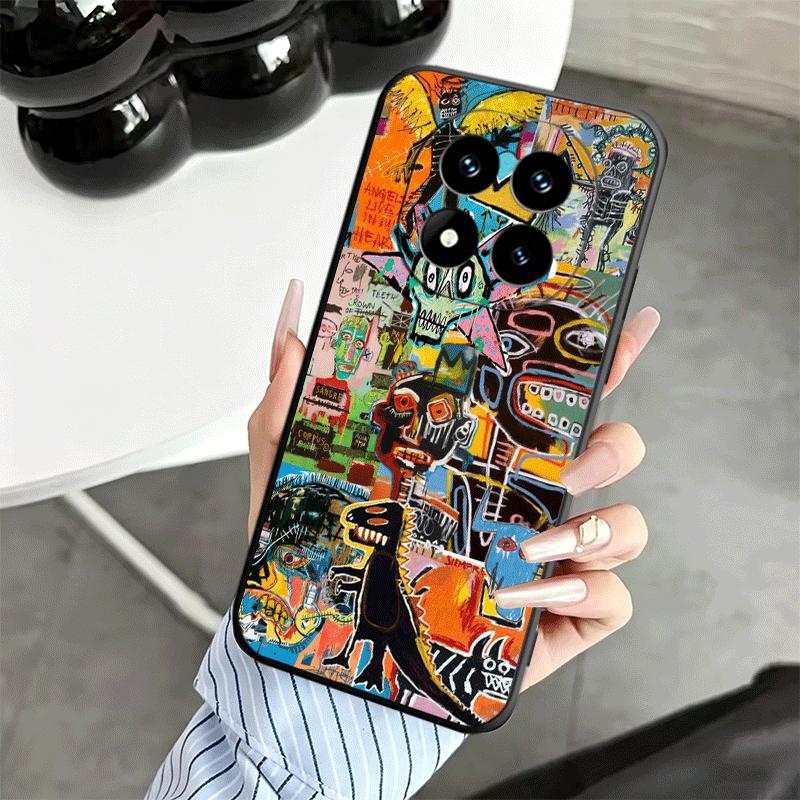 Graffiti Fashion Art Soft Phone Case for Xiaomi Redmi Note 12 13 14 15 Pro Plus 11 12S 11S 11T 10 4G Black Cover Back Shell
