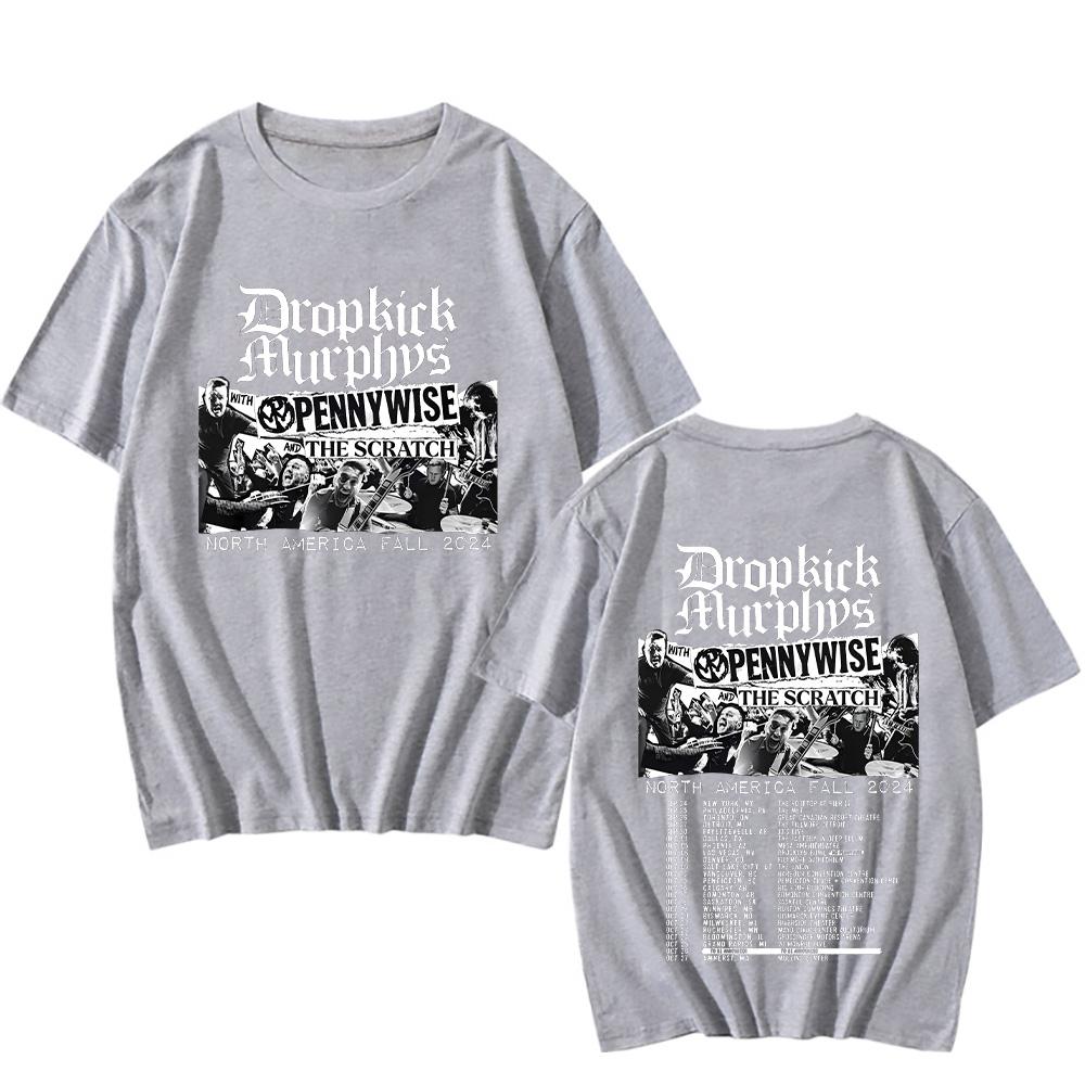 Футболки Dropkick Murphys для осеннего тура по Северной Америке для женщин и мужчин, хлопковая одежда, с коротким рукавом, оверсайз, высокое качество, фанатские футболки