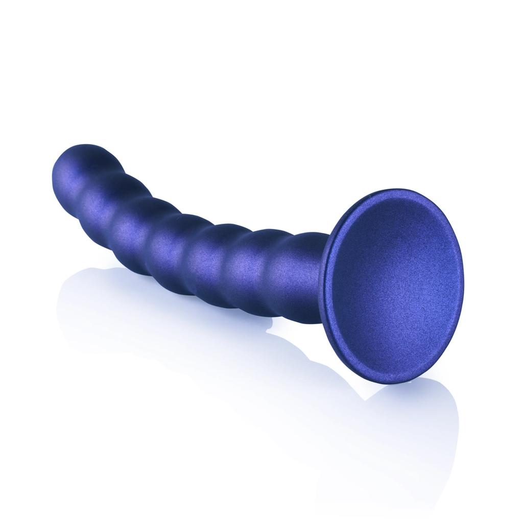 Ouch! - Silicone G-Spot Dildo with Beads - 20.5 cm