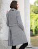 Maternity Baby String Compatible Maternity LARSON Houndstooth [Seraphin] Coat, Coat, Women's