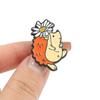 French Horn Tuba Cartoon Hedgehog Brooch Musician Audience Pin Backpack Decoration Enamel Badge