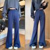 Micro-pull Sweatpants Women's New Autumn Navy Blue Small Drape Lazy Slack Horn Pants